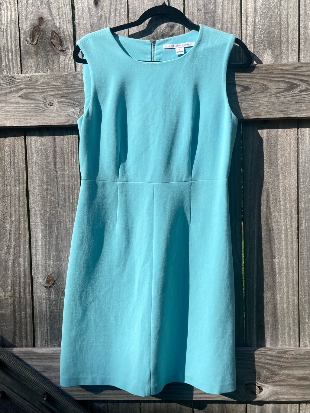 Diane Von Furstenberg Aqua Sleeveless Mini Dress
